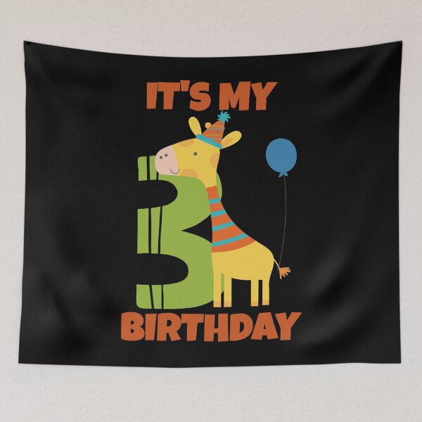 Item preview, My 3rd Birthday, Happy 3rd Birthday, Happy third Birthday Giraffe Design for boys and girls designed and sold by marosharaf.