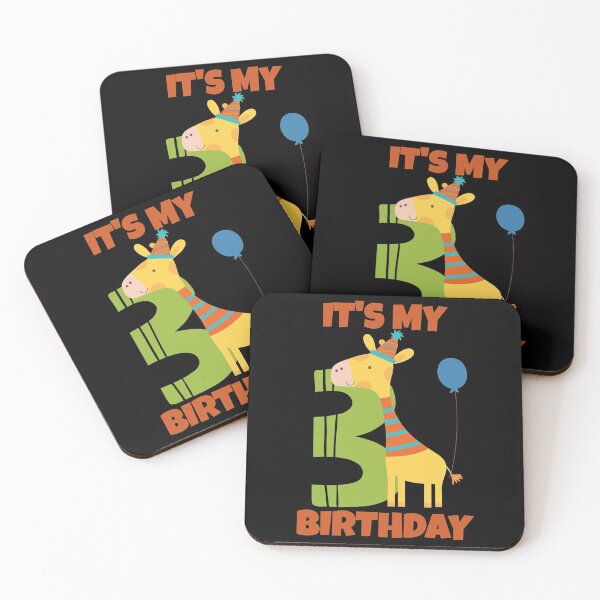 Item preview, My 3rd Birthday, Happy 3rd Birthday, Happy third Birthday Giraffe Design for boys and girls designed and sold by marosharaf.