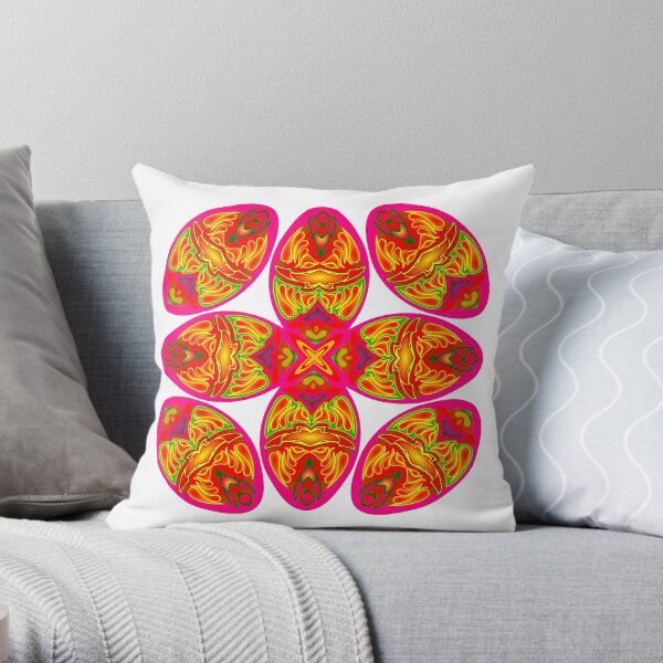 Color egg pattern Throw Pillow
