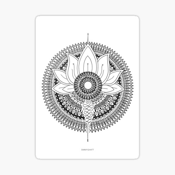 Rising Mandala - by SimmyGhatt Sticker