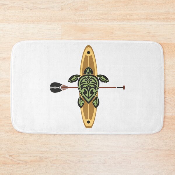 Item preview, Black & Green Tribal Turtle Stand-Up Wave Rider designed and sold by srwdesign.