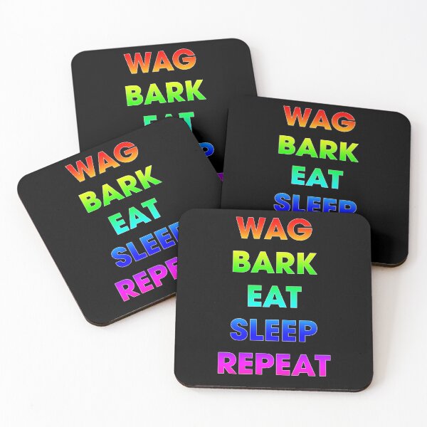 Item preview, WAG BARK EAT SLEEP REPEAT designed and sold by Pawgyle.