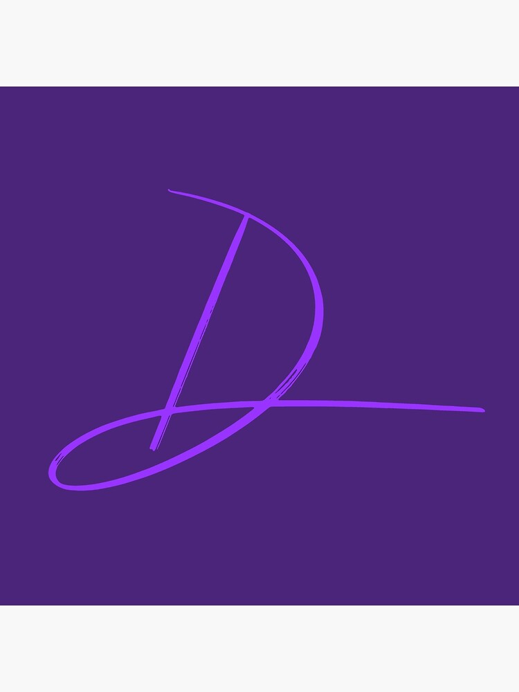 Disover D Monogram (purple Hand) Premium Matte Vertical Poster
