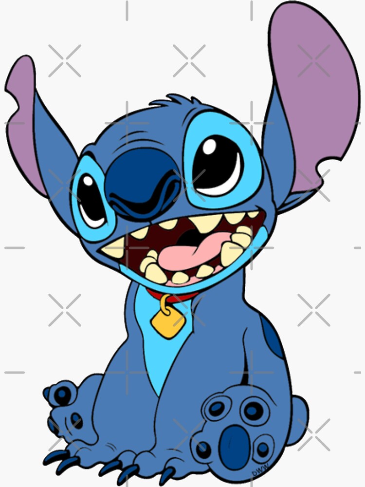 Stitch Wearing Collar Sticker for Sale by ss52