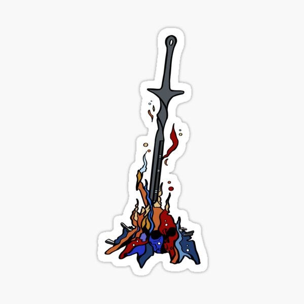 Sword and skull Sticker