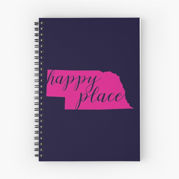 Item preview,  Nebraska is my happy place in pink - NE shirt: #nebraska #midwest designed and sold by smooshfaceutd.