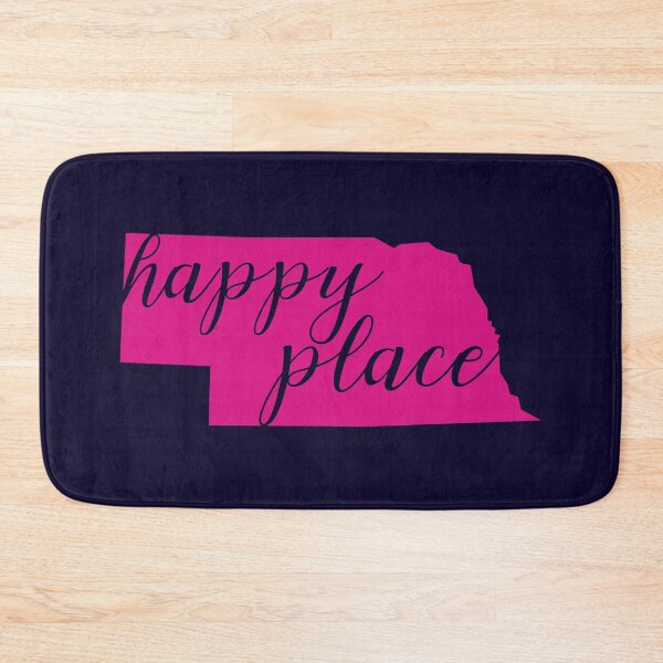 Item preview,  Nebraska is my happy place in pink - NE shirt: #nebraska #midwest designed and sold by smooshfaceutd.