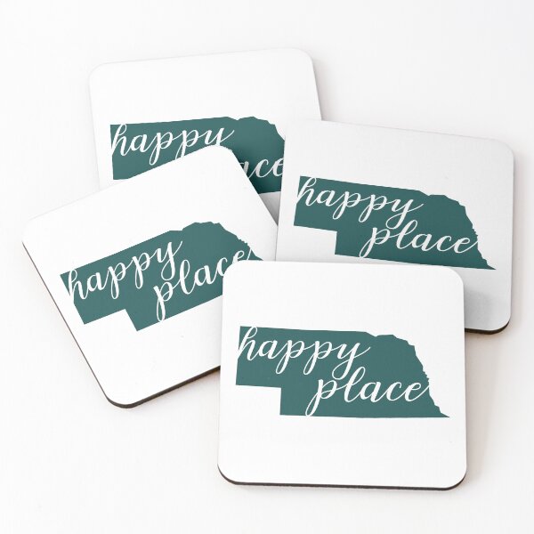 Item preview, Nebraska love - Nebraska is my happy place in pink - #nebraska #midwest designed and sold by smooshfaceutd.