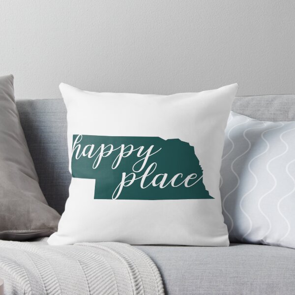 Item preview, Nebraska love - Nebraska is my happy place in pink - #nebraska #midwest designed and sold by smooshfaceutd.