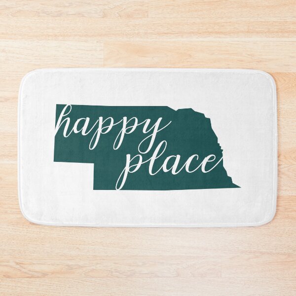 Item preview, Nebraska love - Nebraska is my happy place in pink - #nebraska #midwest designed and sold by smooshfaceutd.