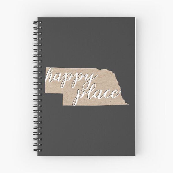 Item preview, Nebraska state silhouette - Nebraska is my happy place in kraft - #nebraska  designed and sold by smooshfaceutd.