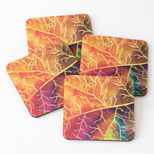 Item preview, Hojas de espino que cambian de color en otoño en acuarela designed and sold by Kelly Roy.