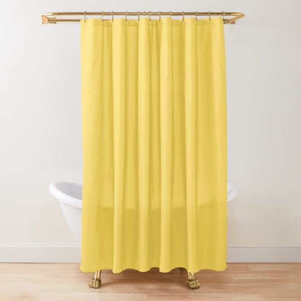 Mustard Yellow Solid Color Shower Curtain