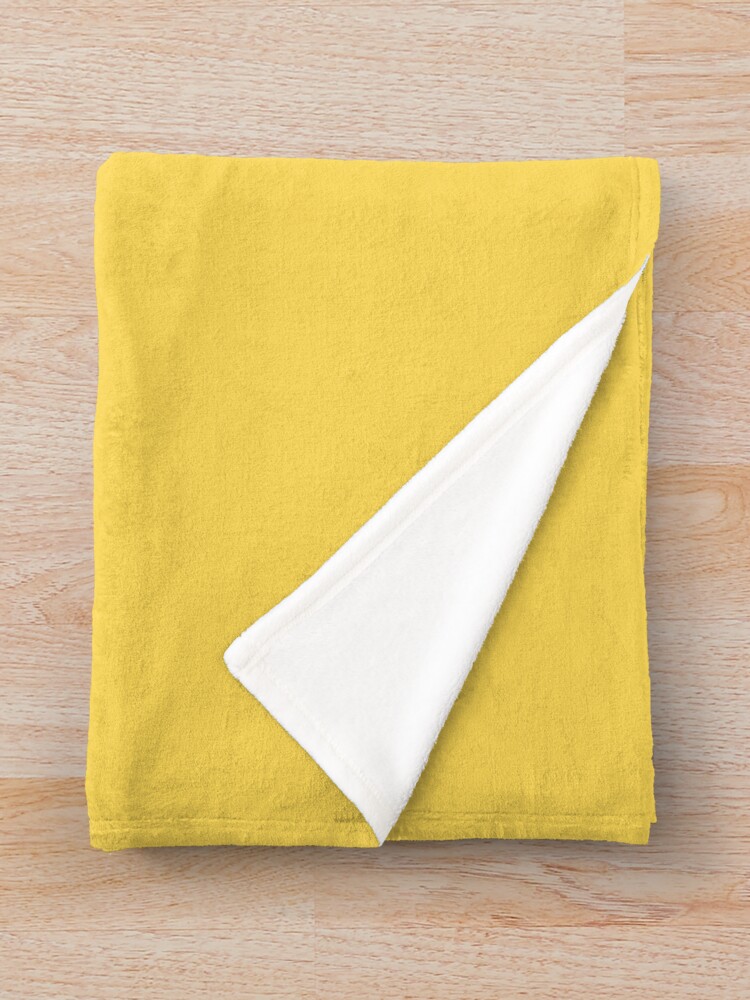 "Mustard Yellow Solid Color" Throw Blanket by podartist Redbubble