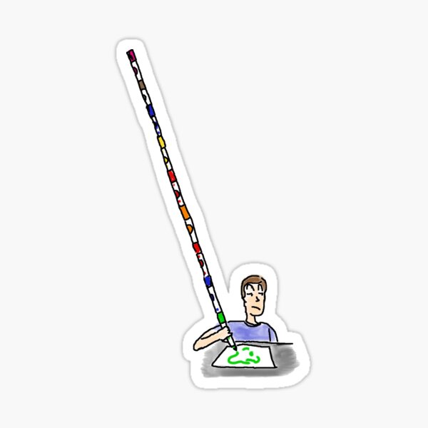 Nonchalant Marker Sword Sticker watercolor illustration Sticker