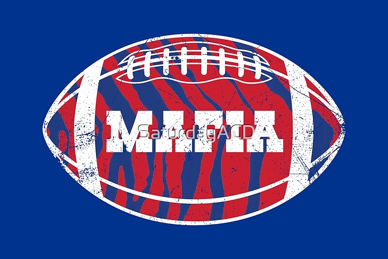 Mafia Retro Football Blue By Saturdayacd Redbubble