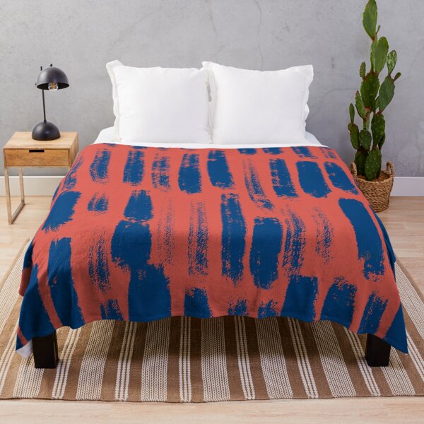 Item preview, Blue brush strokes on red designed and sold by BlertaDK.