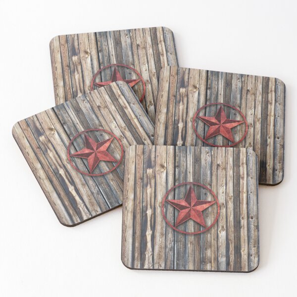Item preview, Rustic Star & Wooden Boards (Red) designed and sold by Jared Davies.