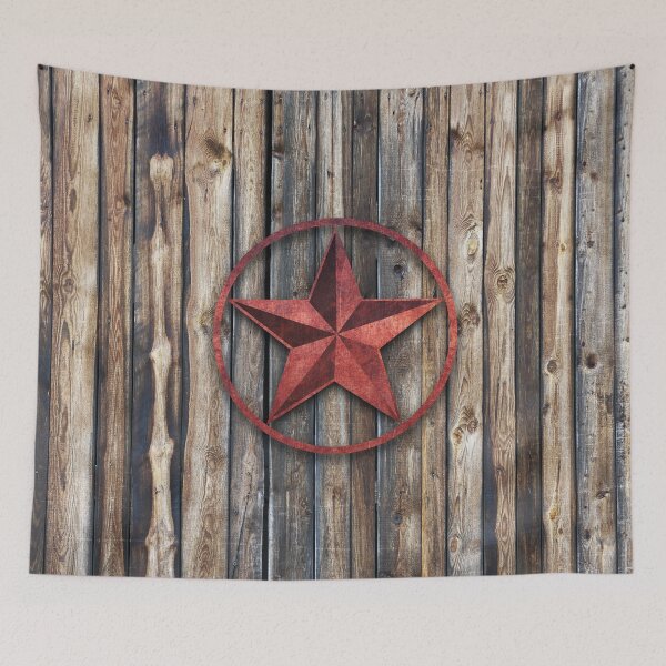 Item preview, Rustic Star & Wooden Boards (Red) designed and sold by Jared Davies.