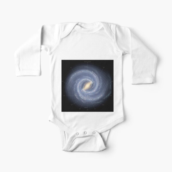 Milky Way Galaxy - #MilkyWay #Galaxy,  Long Sleeve Baby One-Piece