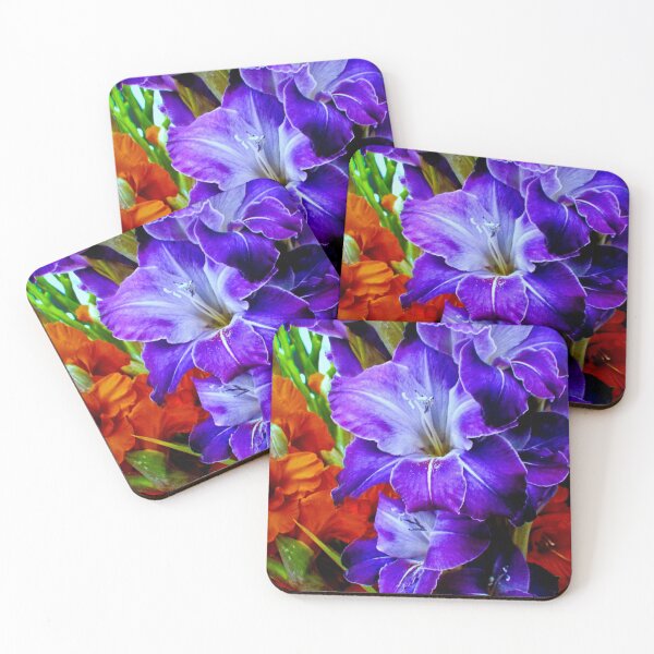 Item preview, BLUE VIOLET GLADIOLAS designed and sold by Elaine Bawden.