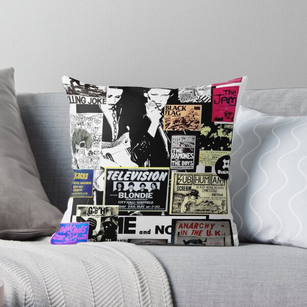 Punks are dead, not their music Throw Pillow