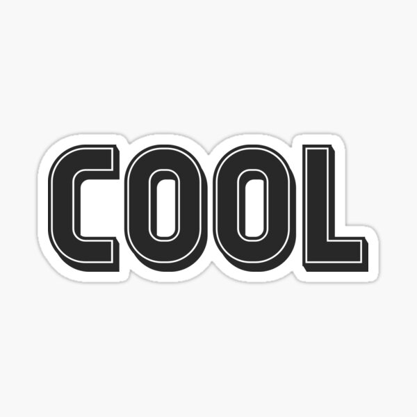 the-word-cool-typography-lettering-text-dark-blueish-grey-sticker