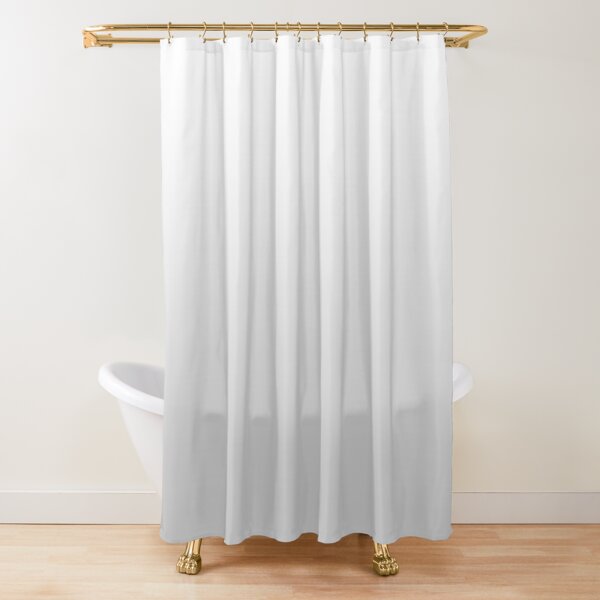 Modern White and Silver Grey Ombre Shower Curtain