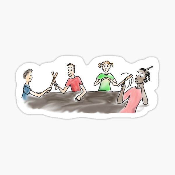 Everything you can do with a ruler except measure. Original Illustration. Sticker