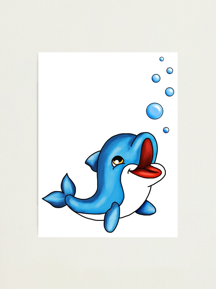 Impression Photo Dauphin Bebe Mignon Par Oliviaossege Redbubble