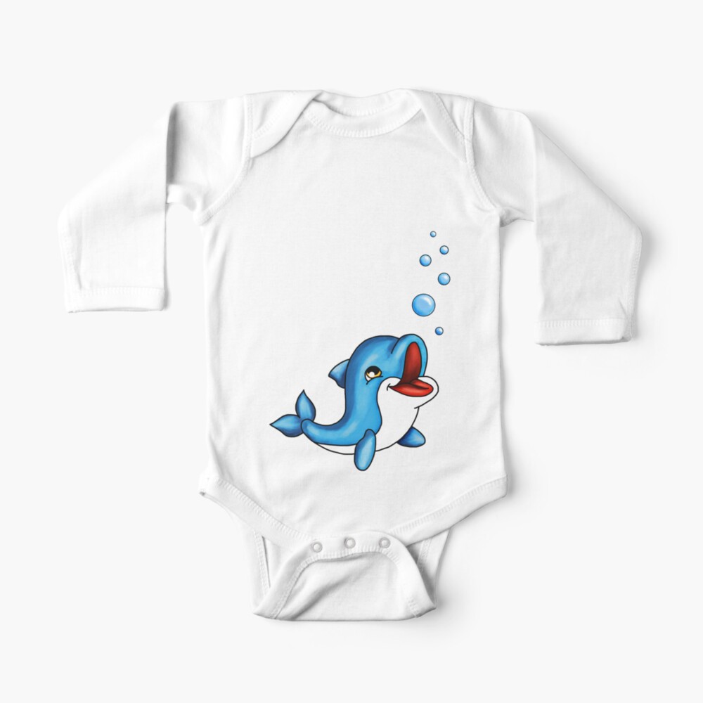3-Pack Baby Boys Dolphins Short Sleeve Bodysuits