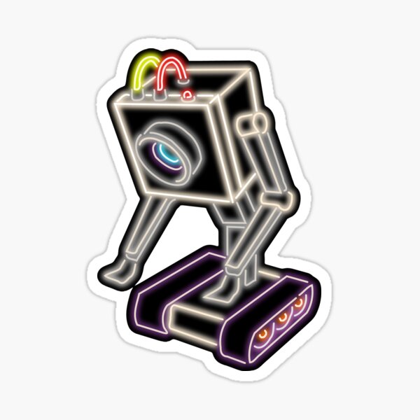 Neon Butter Robot from Rick and Morty Sticker