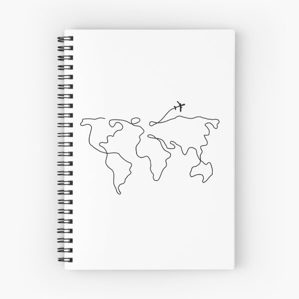 Item preview, World Map Doodle Drawing  designed and sold by ditsydoodles.