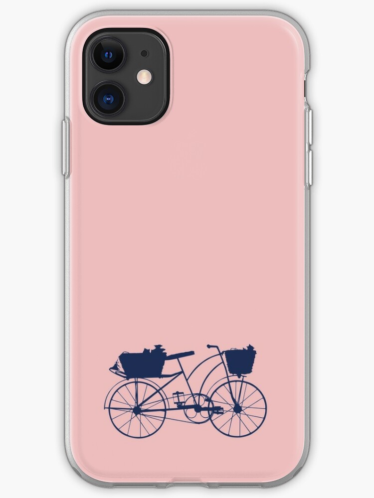 vintage ladies bike with basket pink