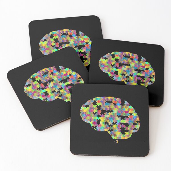 Item preview, Brain Puzzle (on black) designed and sold by ColorfulCortex.