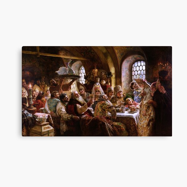 A Boyar Wedding Feast by Konstantin Makovsky Canvas Print
