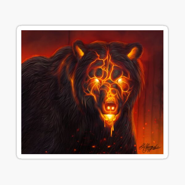 Fire Grizzly Sticker
