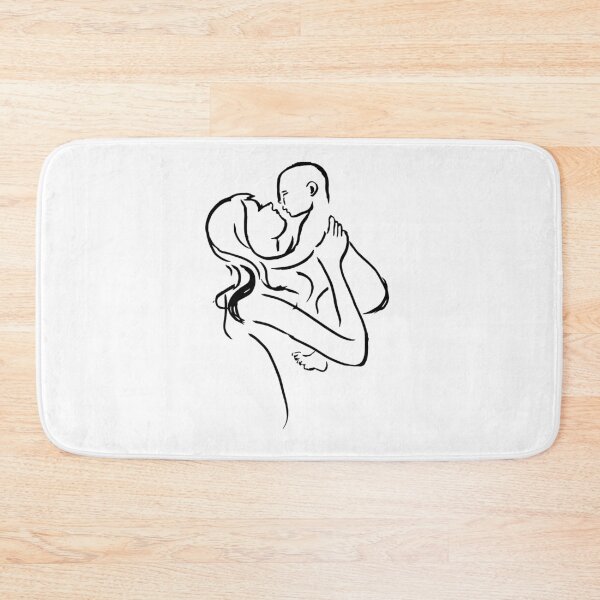 Item preview, happy mother day || mother and child continuous line drawing || happy mother day designed and sold by KARTICK DUTTA.