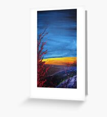 Purple Abstract Landscape Greeting Card
