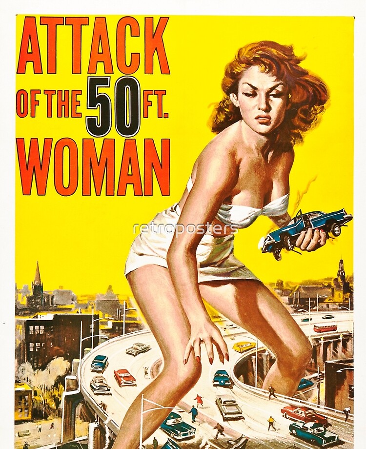 ATTACK OF THE 50 FT WOMAN FOOT 1958 OFFICIAL ORIGINAL MOVIE PRINT PREMIUM POSTER 