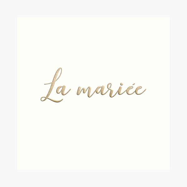 La mariée Art Print
