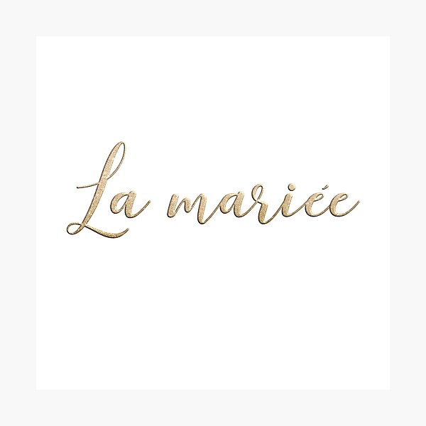 La mariée Photographic Print