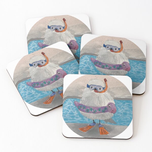 Item preview, Cute bird with floaties and flippers ready to go swimming designed and sold by Corryn9.