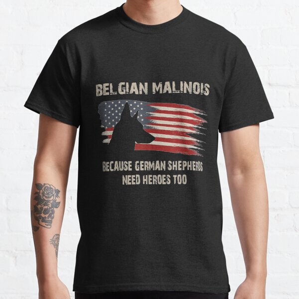 Belgian Malinois American Flag Classic T-Shirt