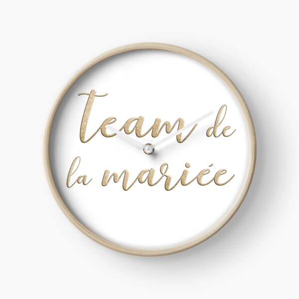 Team de la mariée Clock