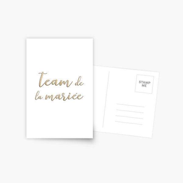 Team de la mariée Postcard