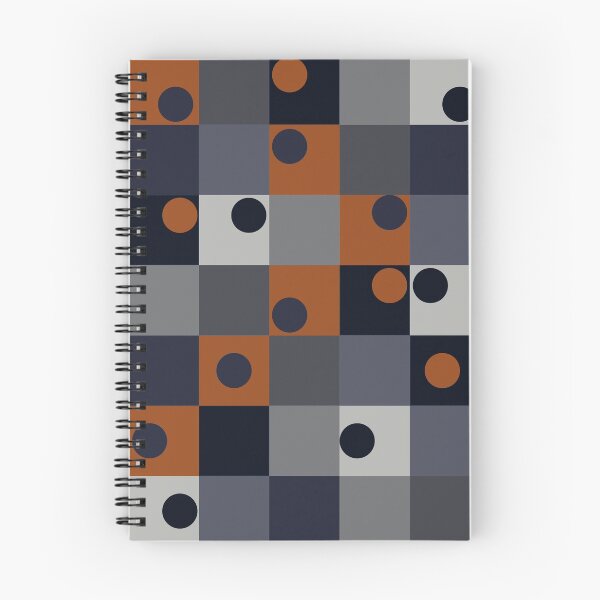 Item preview, Navy & rust squares & circles  designed and sold by BlertaDK.