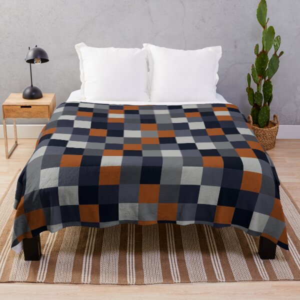 Item preview, Navy & rust squares designed and sold by BlertaDK.
