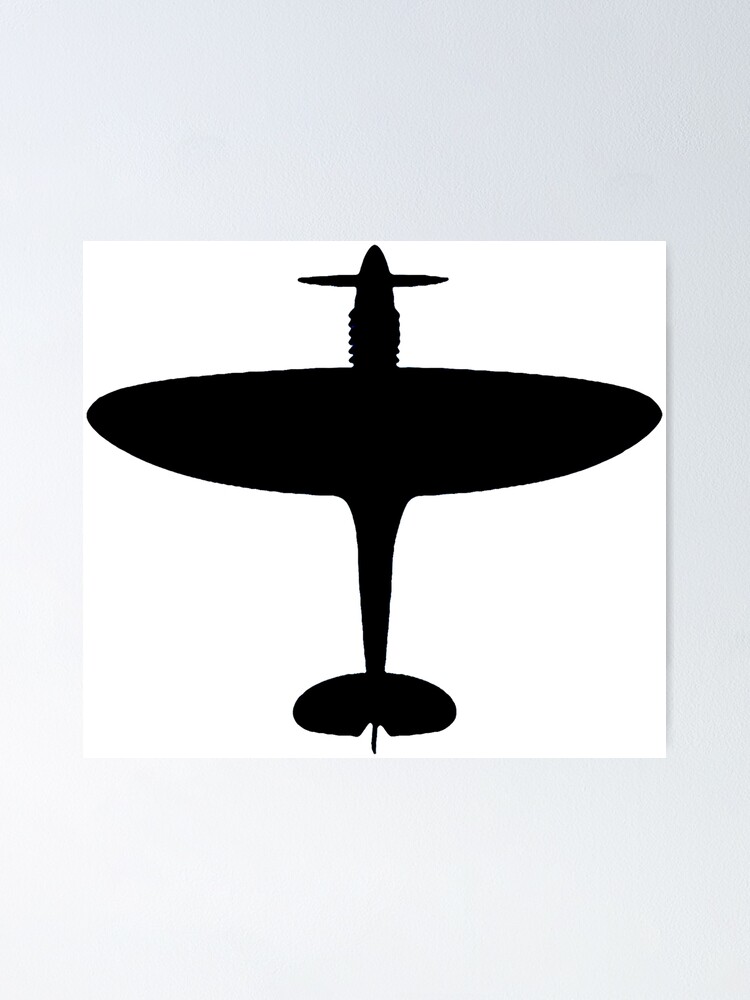 Spitfire Silhouette Poster By Dalyn Redbubble