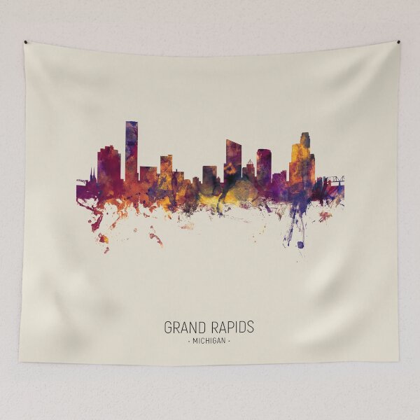 Item preview, Grand Rapids Michigan Skyline designed and sold by ArtPrints.